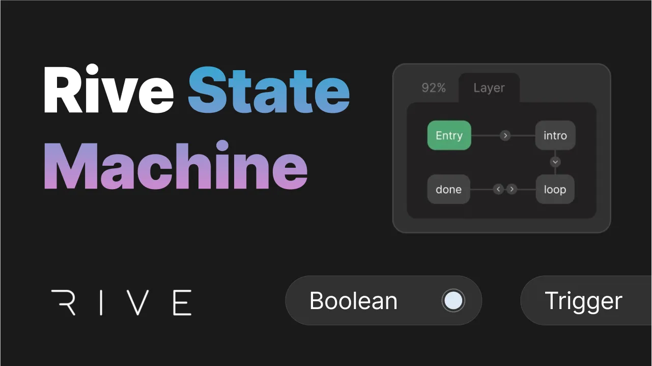 Mockup of the Rive State Machine.